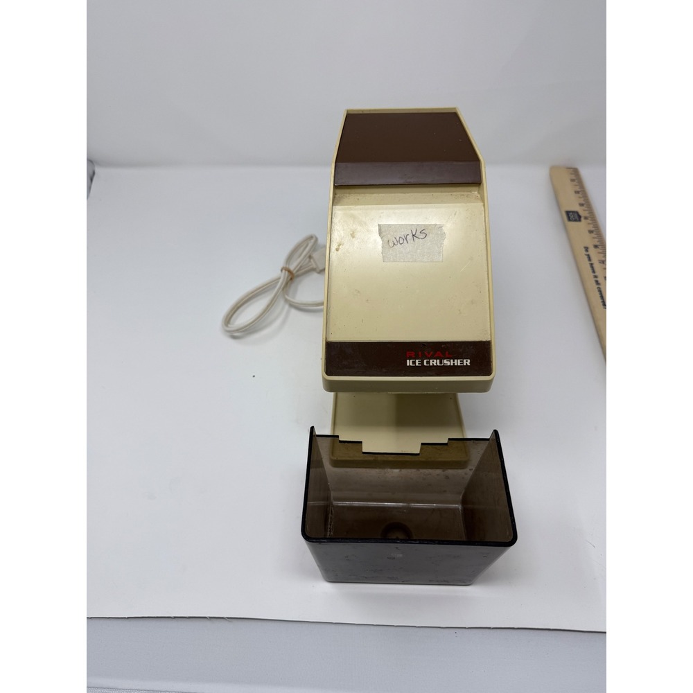 Vintage Rival Ice Crusher Electric Model 840/1 Beige Brown Tested Works‎